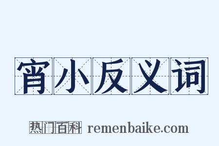 宵小反义词是什么意思的图片